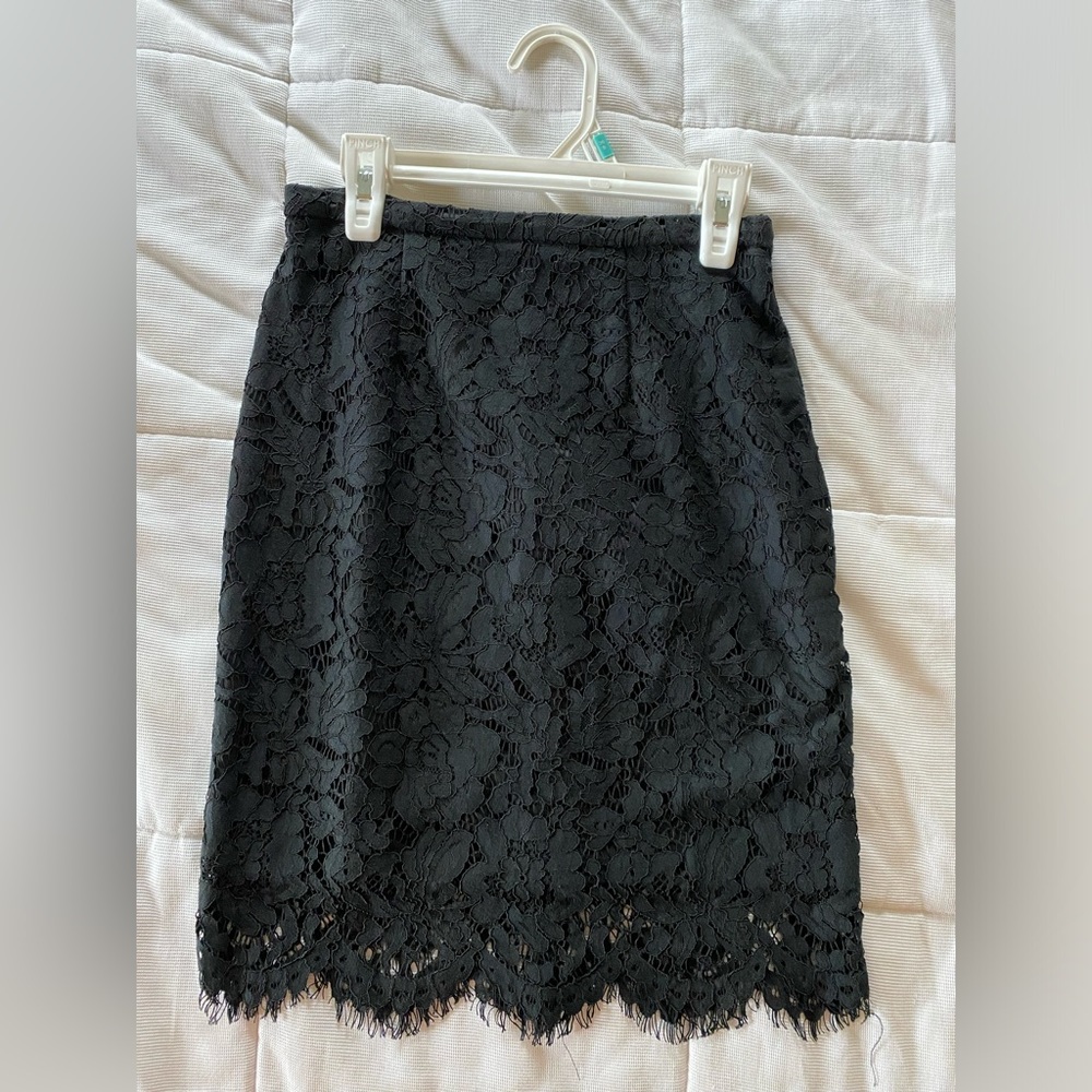 Papaya Womens Black Lace Skirt
